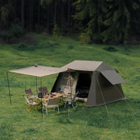 Village Instant Tent, 4 Person 8 Person Camping Tent with Full Rainfly, Waterproof Large Cabin Tents for Car Camping
